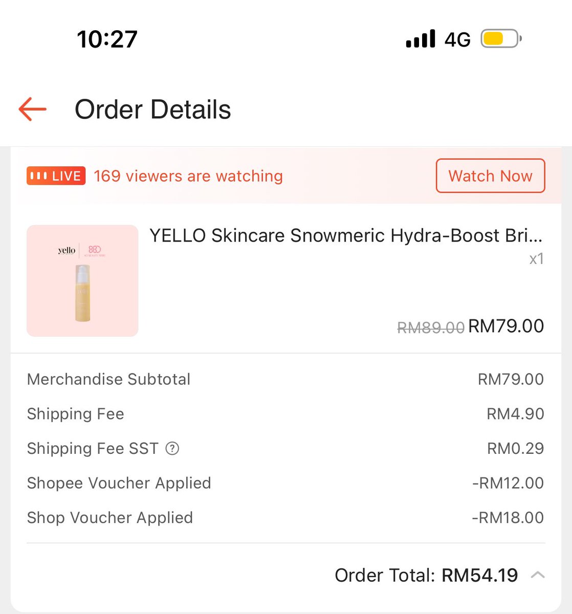 Weih dapat RM54 je for <a href="/yelloskincarehq/">Yello® Skincare</a> snowmeric sbb <a href="/xobeautystuff/">Sara | The Beauty Stuff XO</a> buat live gahdjdjjdjdjd