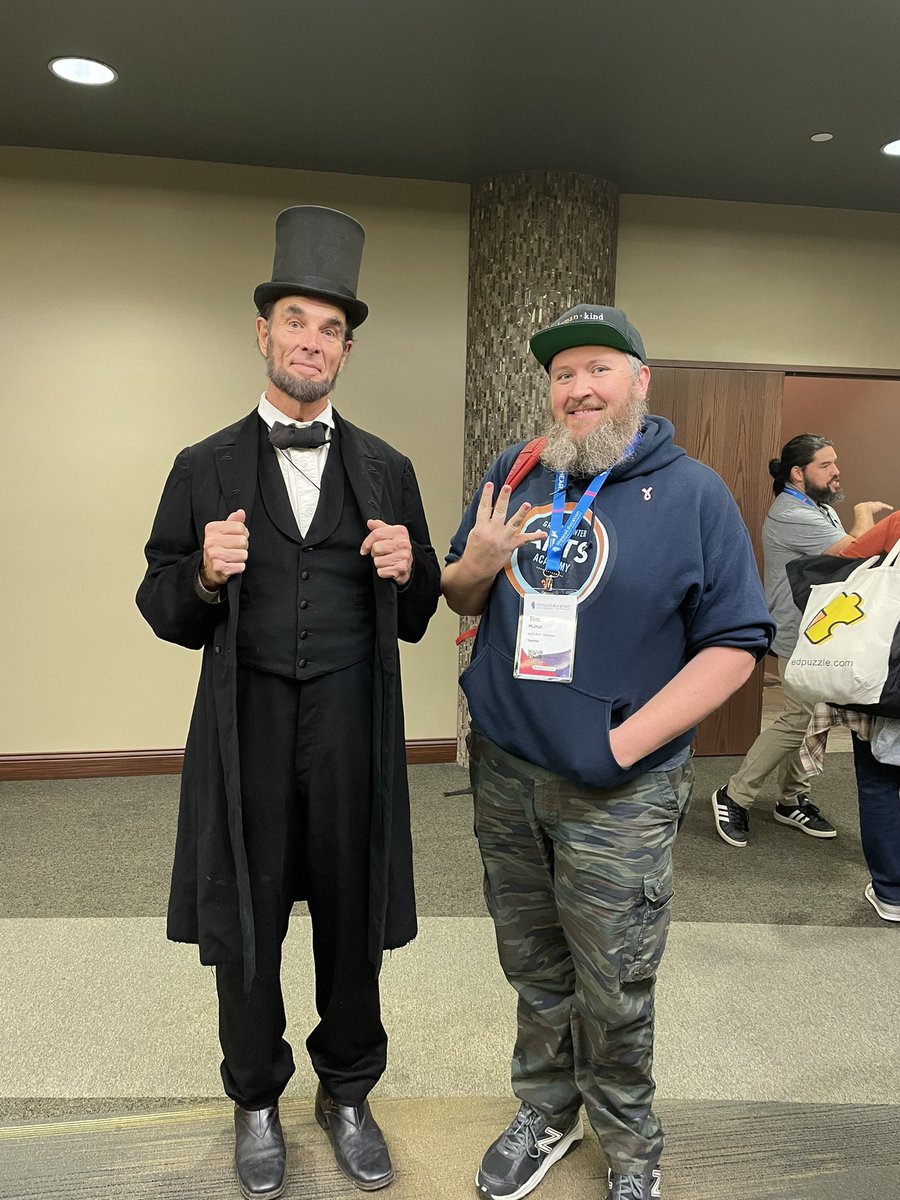Tim Mulhall, MSW (@makermulhall) on Twitter photo Day 2 of <a href="/ILEdTechCon/">IETC (Illinois Education & Technology Conference)</a>
Whatโs your STEAM superpower? I think mine is collaboration. Just look how well I work with Honest Abe!
#teacher #makerspace Day 2 of <a href="/ILEdTechCon/">IETC (Illinois Education & Technology Conference)</a>
Whatโs your STEAM superpower? I think mine is collaboration. Just look how well I work with Honest Abe!
#teacher #makerspace