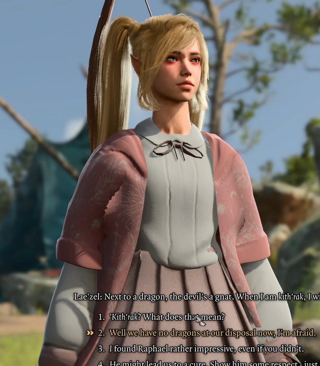 minatcchi's tweet photo. i recently made this cute outfit for baldurs gate wow https://t.co/ZMRAAgoShi