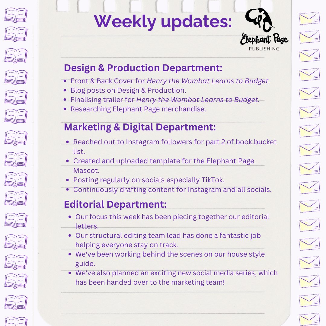 Check out what our team has been up to this week! Exciting things to come! 📝📖 #publishing