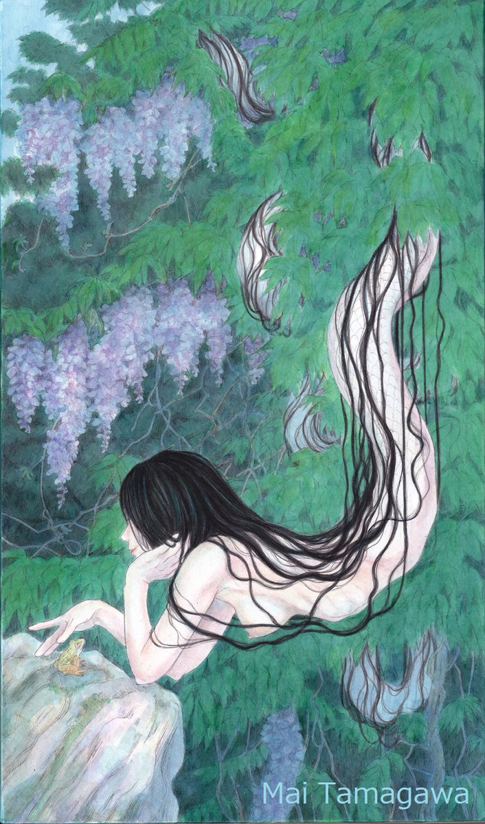 開催中です！
 玉川麻衣個展「神遊ぶ処」  
2024/11/13(水)～23(土)  
ストライプハウスギャラリー(六本木)   
雲走る夜の上空には龍が泳ぎ、お山の神社の境内には眷属が走る。渓谷の畔の社では水神が静かに歌い…かの方々は時に朗らかに遊んで坐す。そんな気がするのです。