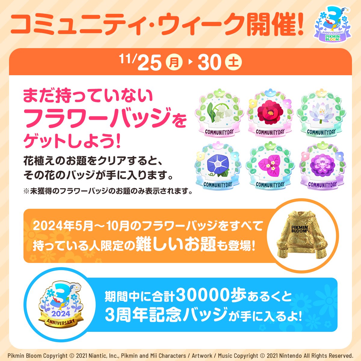 11/25(月)～11/30(土)開催／ 3周年 #コミュニティウィーク 🎉 2024年5