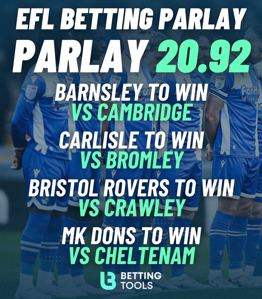 Odds_Plays's tweet photo. Paul Ricci returns with this week's EFL Parlay! 🦾

Check out our full analysis and prediction at https://t.co/iRhh3hfMwQ 🧠

https://t.co/1uvijef9xq 🔗 https://t.co/iEHhZAxF7n