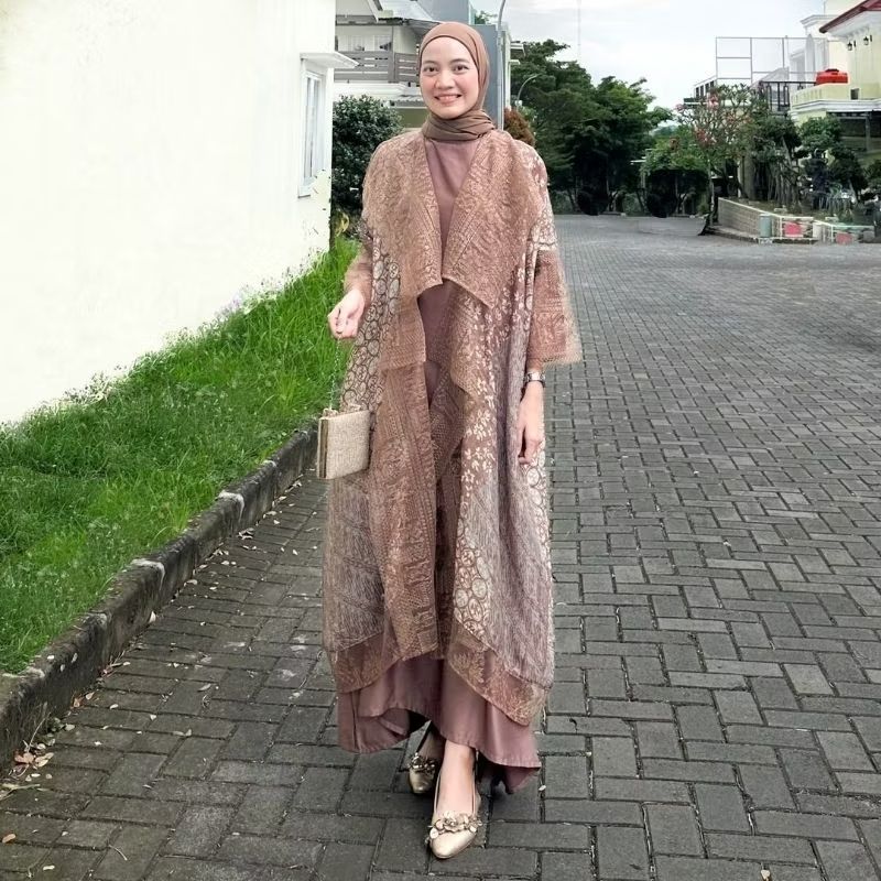 Cek AURORA Set Dress outer lace batik modern Viscose / dress satin premium / eid series/ raya collection/ seragam keluarga/  lebaran /baju kondangan dengan harga Rp396.800. Dapatkan di Shopee sekarang! s.shopee.co.id/4L2Af1AFm4?sha…