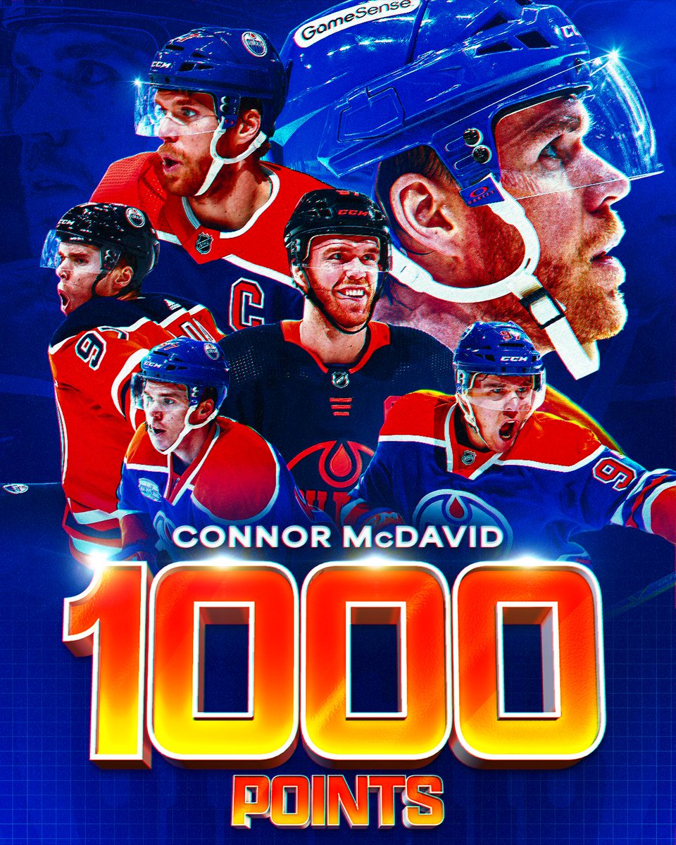 CONNOR MCDAVID. 1,000 POINTS.

UNREAL 🔥
