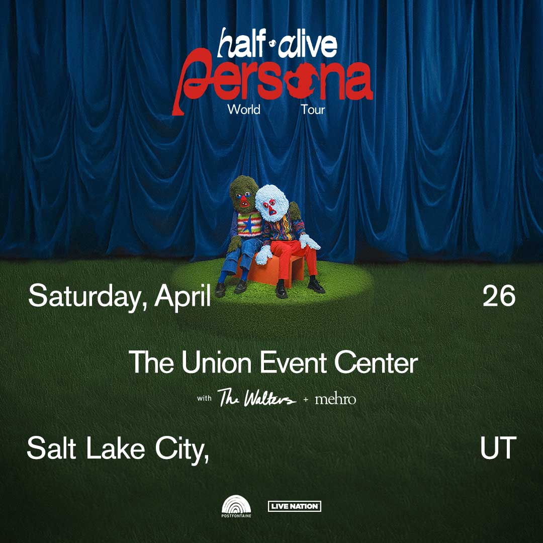 PostfontaineSLC's tweet photo. 📣 COMING TO THE UNION: @halfaliveco brings the Persona World Tour to @theunionec on Sat. Apr 26 with The Walters + Mehro! 

🎟️ Presale: 11.21 | 10am | pw: ALLMYLOVE
🎟️ On Sale: 11.22 | 10am

https://t.co/rxKkOs5s6t