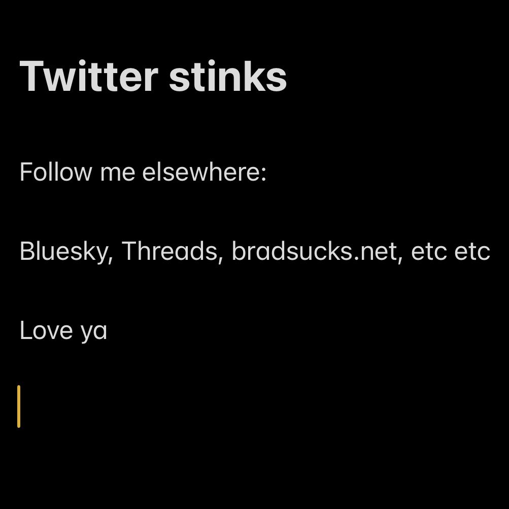 Brad Sucks tweet media