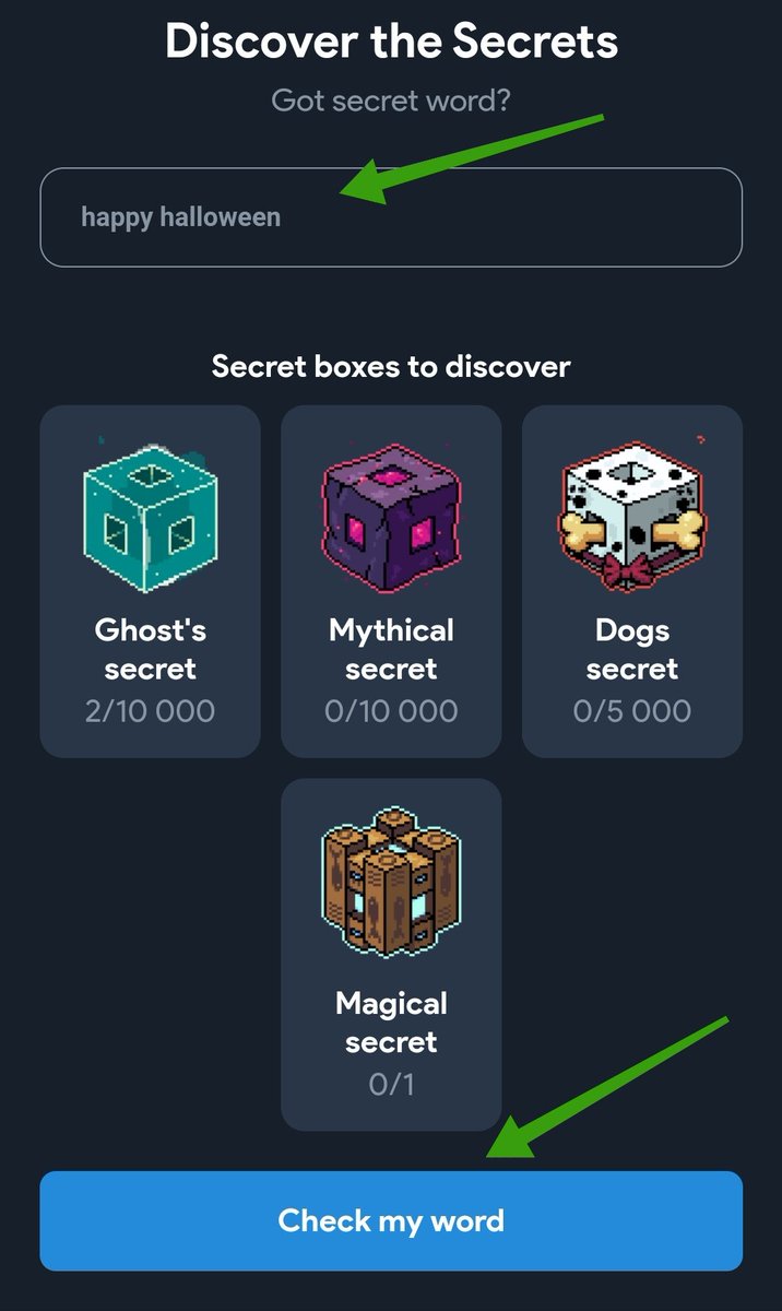 TACairdrops's tweet photo. 💠 Not Pixel Telegram Bot — Open Secret Box & Claim 666 $PX Coins
🪂 #NotPixel Update - 4 ✅
🎉 How to Claim:
1. Click the link: Claim your $PX
2. Enter the Secret Word:
✅ Answer: happy halloween
#Secretboxes #NOTPIXELsecret #Notpixelcode #NOTPIXEL #NOTPIXELsecretboxescode https://t.co/nTDrMloaV6