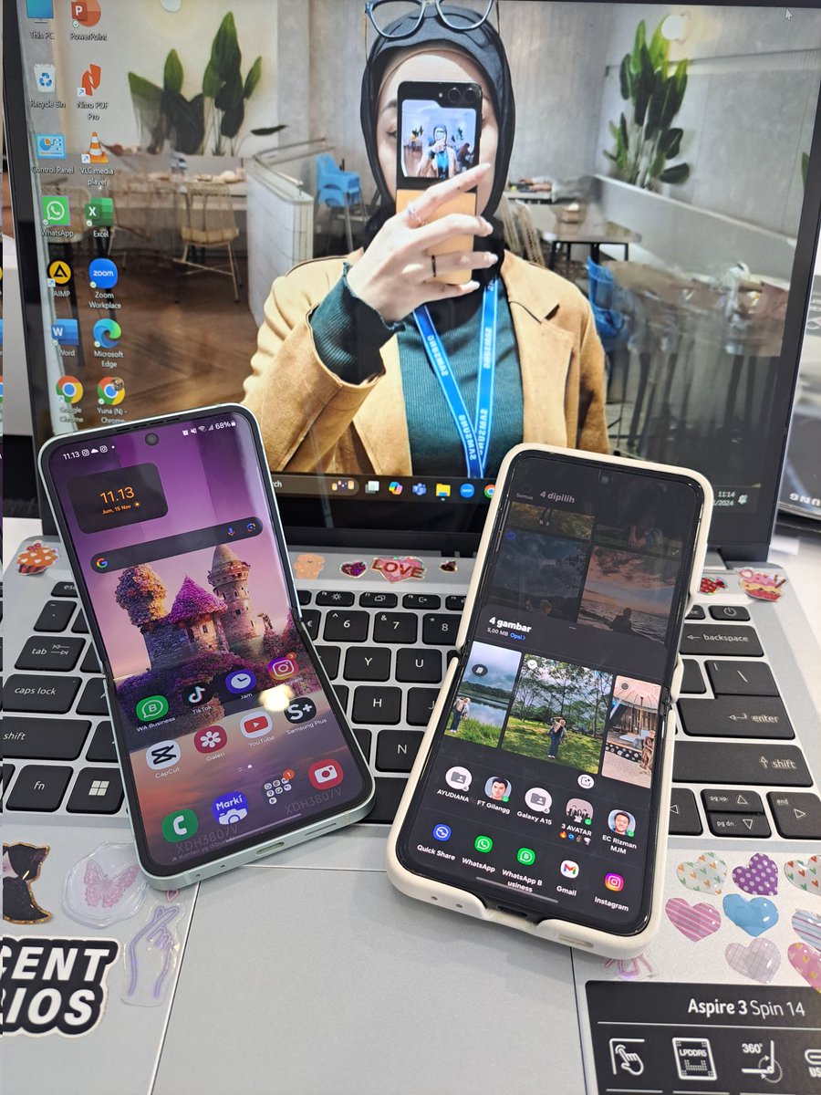 nunaay__'s tweet photo. Keren banget Samsung Galaxy, mau ngirim foto atau Video berkualitas tinggi tinggal pakai Quick Share aja ✨️ #galaxyfans #GalaxyZFold6 #GalaxyzFLip6 #galaxyzleaders https://t.co/pQC9u73M5l