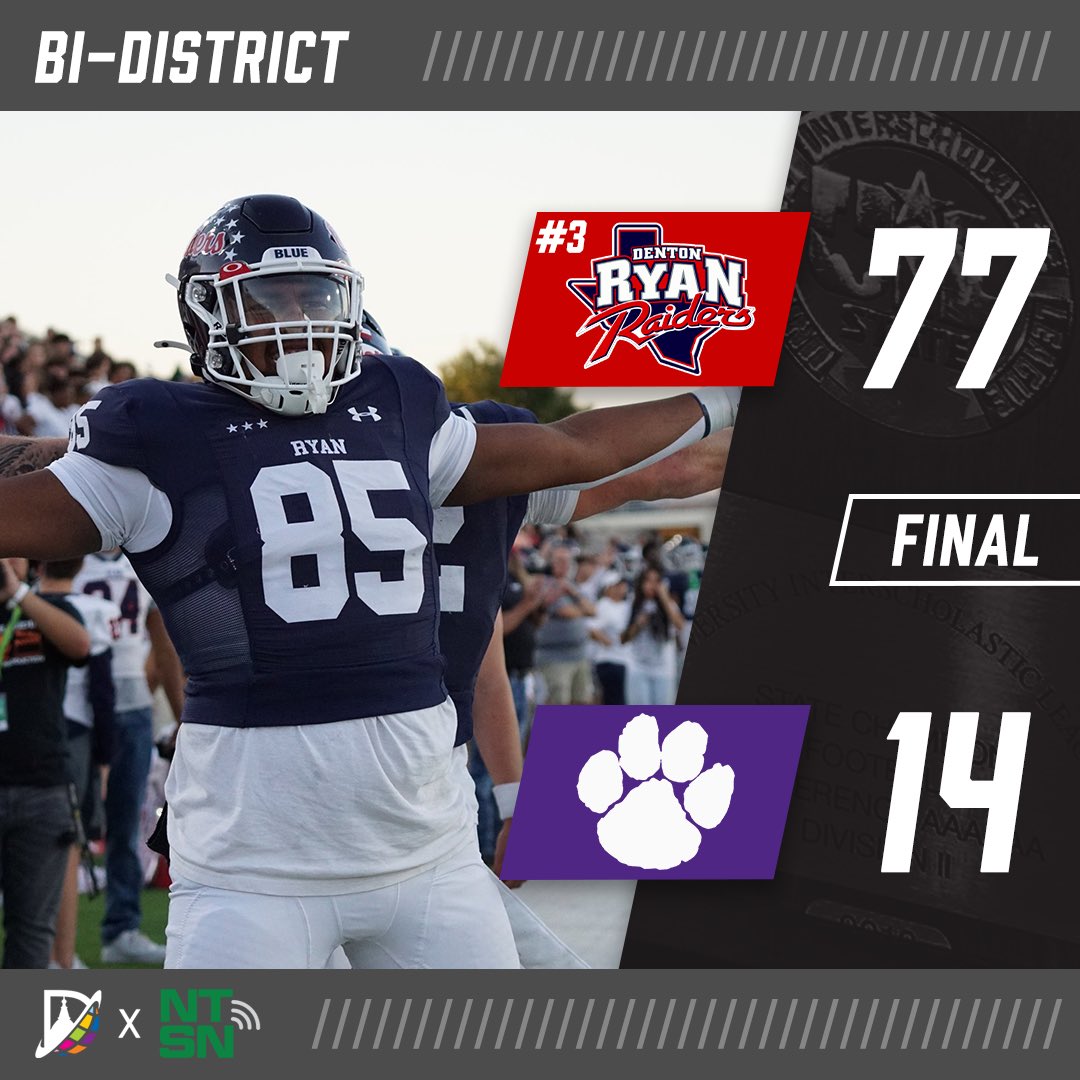 North Texas Streaming Network (@ntxsnetwork) on Twitter photo SCHOOL RECORD FOR POINTS IN A PLAYOFF GAME!
<a href="/RyanRaiderFB/">Denton Ryan FB โญ๏ธโญ๏ธโญ๏ธ</a> starts the postseason with a bang! SCHOOL RECORD FOR POINTS IN A PLAYOFF GAME!
<a href="/RyanRaiderFB/">Denton Ryan FB โญ๏ธโญ๏ธโญ๏ธ</a> starts the postseason with a bang!