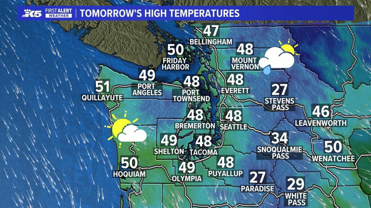 AClaibonWx's tweet photo. Gorgeous sunsets in some locations this evening while still seeing rain in others (mainly over Snohomish/King/Kitsap Counties). Friday will be drier and sunnier, but still chilly. Active again this weekend #k5fall #k5weather #wawx https://t.co/Oyq3iqv6W7
