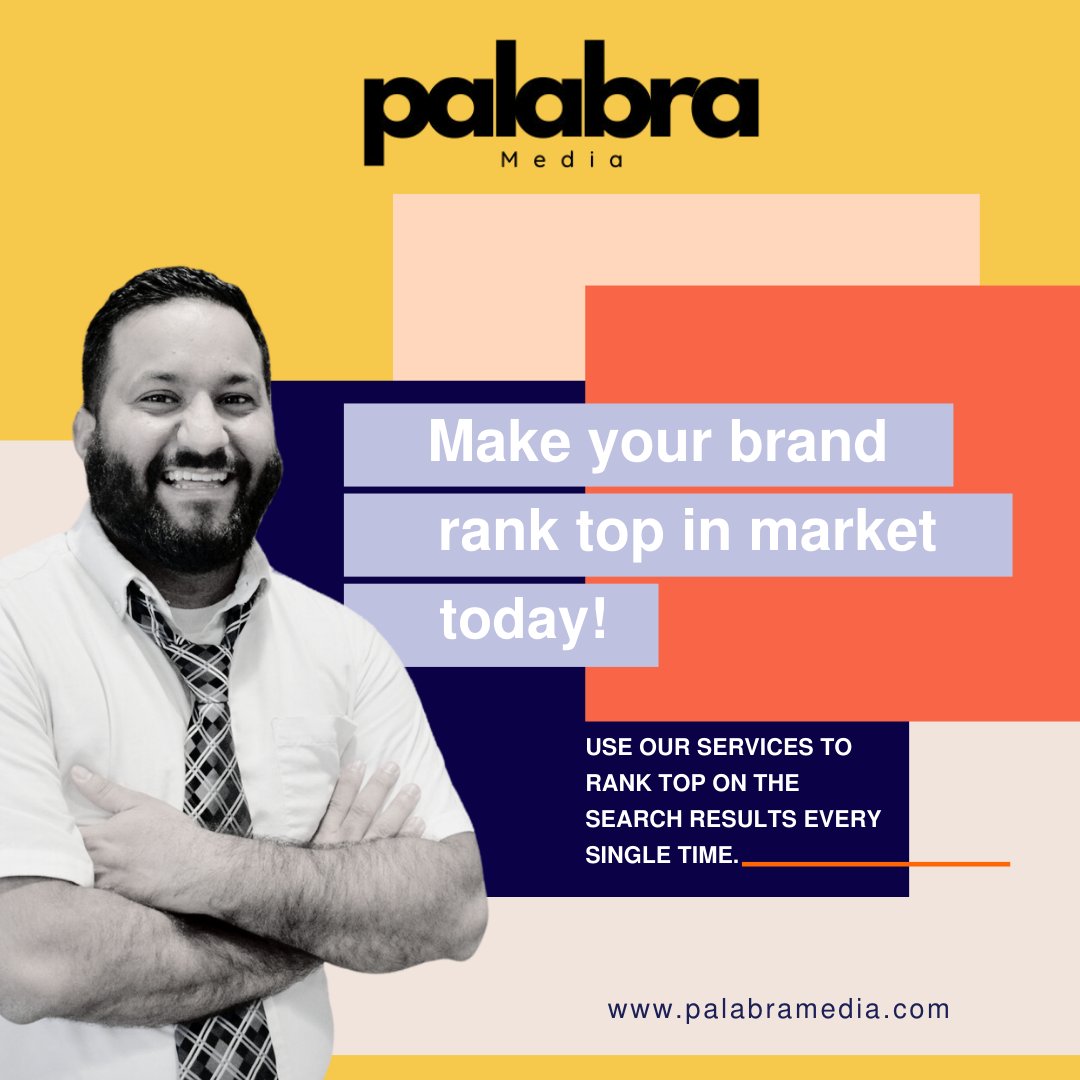 Want to rank at the top of search results? Our expert SEO services can elevate your online visibility and drive organic traffic. 🚀 Transform your presence now! Visit palabramedia.com and let’s make your brand unstoppable! 🌟 #SEO #TopRankings