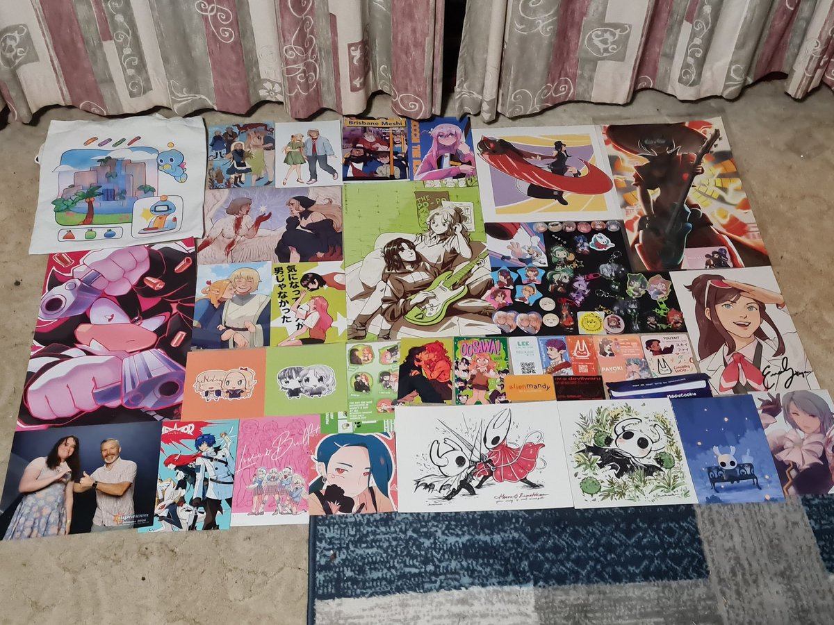 #supanova here's my haul for Supanova 2024! Got guilty gear prints finally!