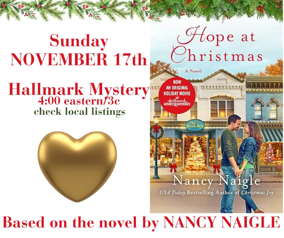 Read the book. buff.ly/4e1oBNX  
Watch the movie. Tune into @HallmarkMystery 11/17 at 4eastern/3c. 
❤️  You'll love them both. Count the differences!
#countdowntoChristmas #holidayreading #booktomovie #cleanread #holidayromance #booktree #Christmas