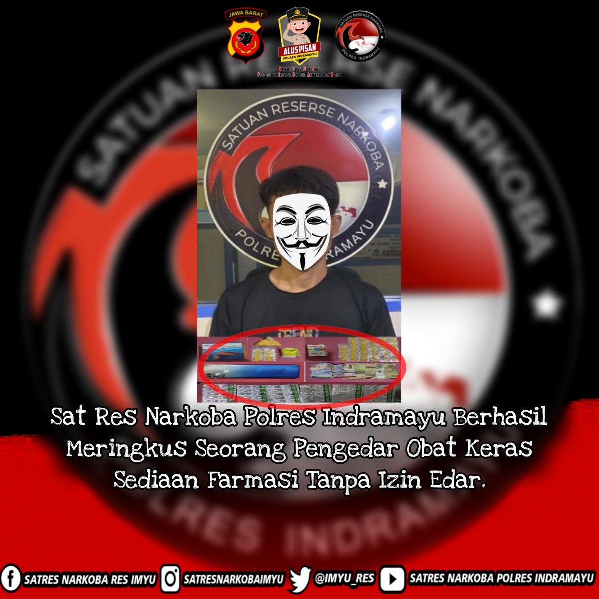 Sat Res Narkoba Polres Indramayu Berhasil Meringkus Seorang Pengedar Obat Keras Sediaan Farmasi Tanpa Izin Edar.

#ditnarkobajabar #satresnarkobaindramayu #polresindramayu
#aluspisan