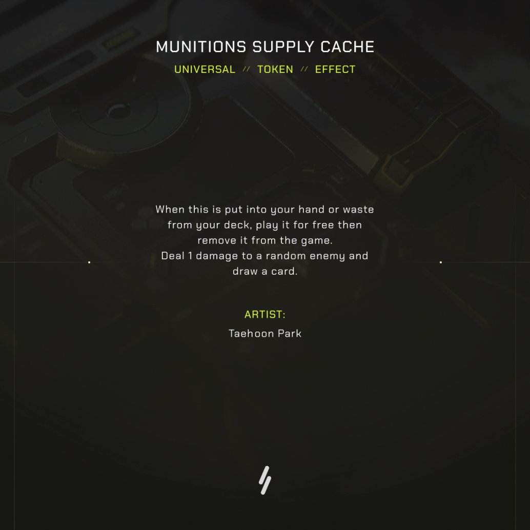 BrasilianKid10's tweet image. FINAL @ParallelTCG AFTERMATH SUPPLY CACHE REVEAL

"Deal 1 damage to a random enemy target and draw a card"

RT for a chance to win a FREE aftermath pack