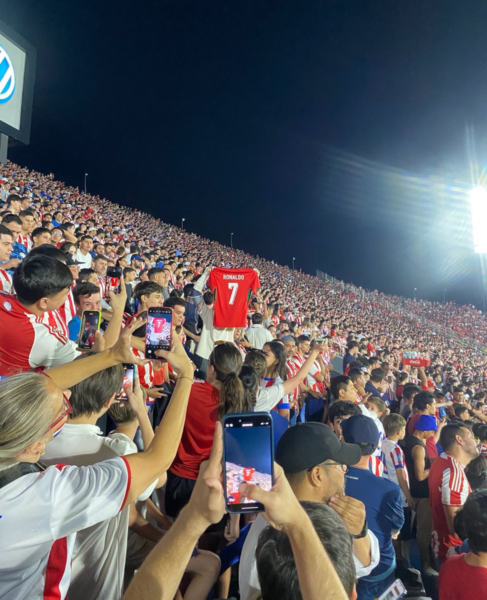 The Paraguay fans know their GOAT 🐐