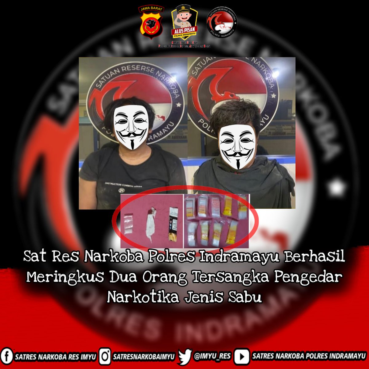 Sat Res Narkoba Polres Indramayu Berhasil Meringkus Dua Orang Tersangka Pengedar Narkotika Jenis Sabu 

#ditnarkobajabar #satresnarkobaindramayu #polresindramayu