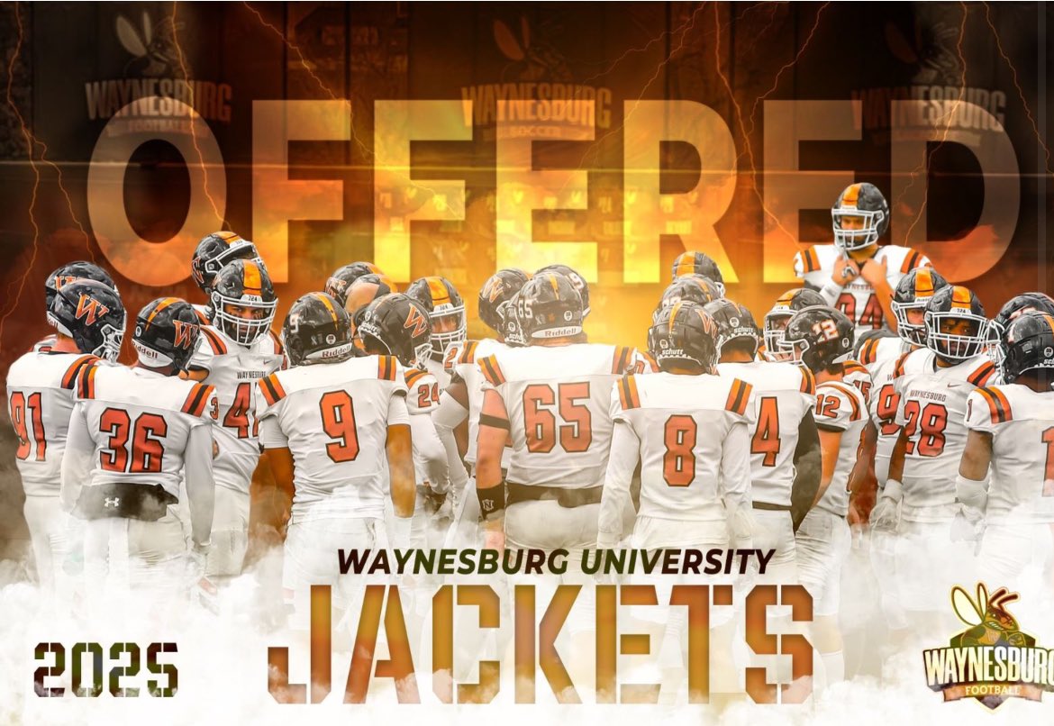 Blessed To Receive My First Official
Offer From Waynesburg University
<a href="/WaynesburgU/">Waynesburg University</a> 
<a href="/Long_ReachFB/">Long Reach HS Football</a>