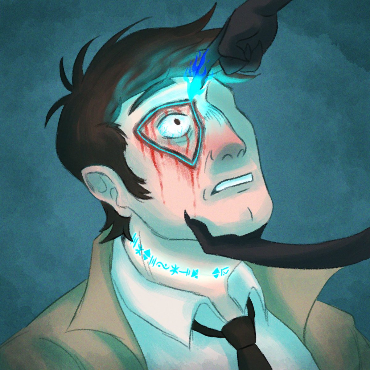 ever wonder how ford got his triangle scar? 
(1/3) 
#GravityFalls #GFReverenceAU #billford