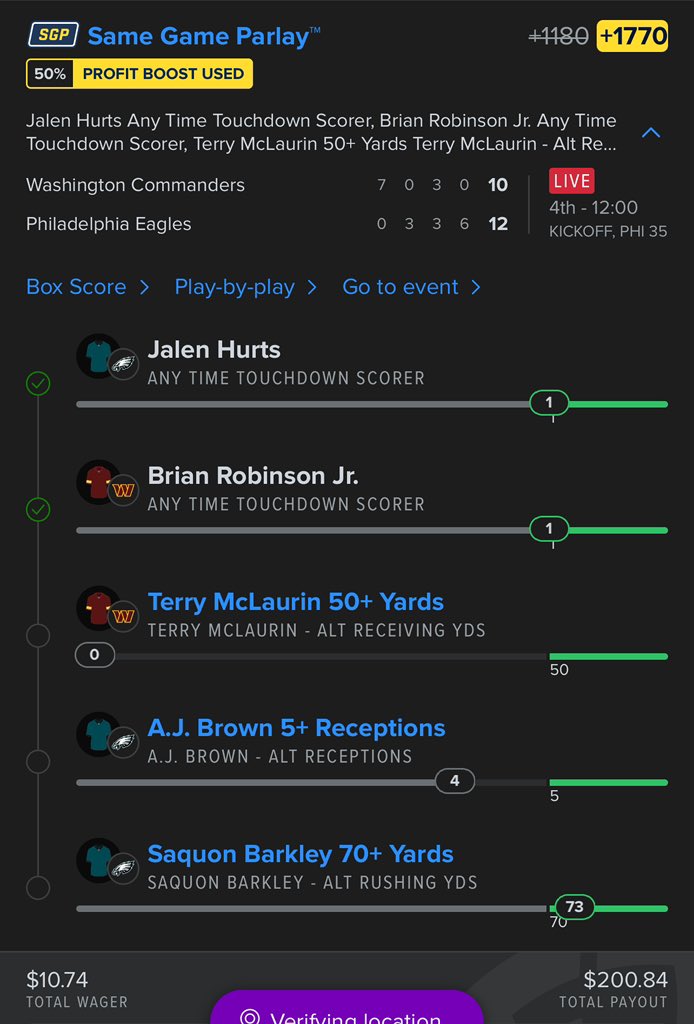 0 yards from Terry McLaurin