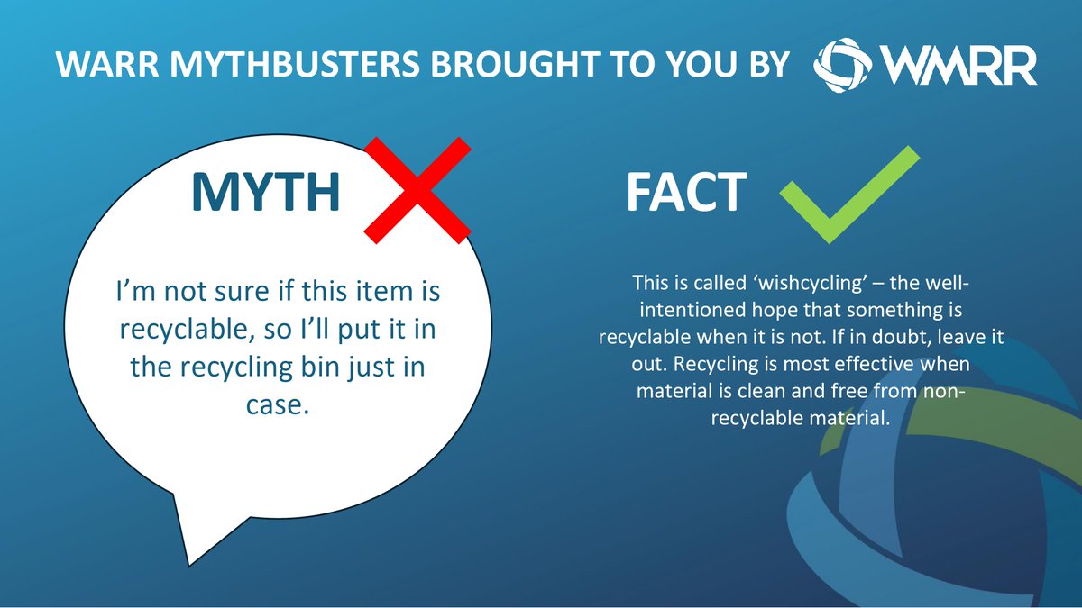 Busting myths this National Recycling Week. Myth 4 of 5 #wmrr #warr #recyclingweek #recycling #waste #myths #landfill