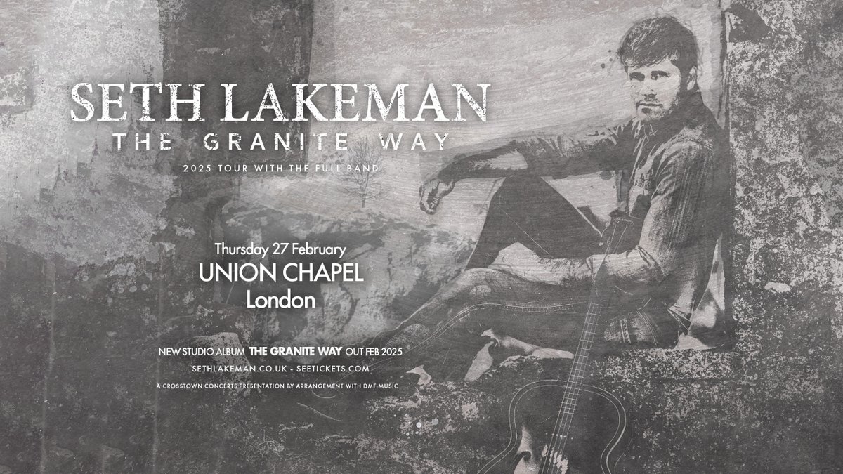 Union Chapel London (@unionchapeluk) on Twitter photo On Sale Now | SETH LAKEMAN
Thursday 27 February
Folk singer-songwriter & multi-instrumentalist celebrates release of new music 'The Granite Way' following the 20th anniversary of iconic album 'Kitty Jay'.
Book now unionchapel.org.uk/venue/whats-on…
<a href="/SethLakemanNews/">Seth Lakeman</a> On Sale Now | SETH LAKEMAN
Thursday 27 February
Folk singer-songwriter & multi-instrumentalist celebrates release of new music 'The Granite Way' following the 20th anniversary of iconic album 'Kitty Jay'.
Book now unionchapel.org.uk/venue/whats-on…
<a href="/SethLakemanNews/">Seth Lakeman</a>