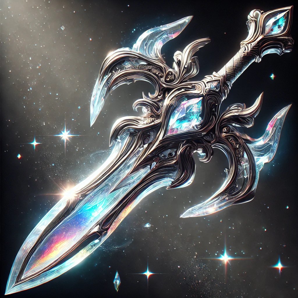 picture_saba's tweet photo. #ファンタジー　#宝石　#透明感　#クリスタル　#武器 https://t.co/7TxcI8IbgR