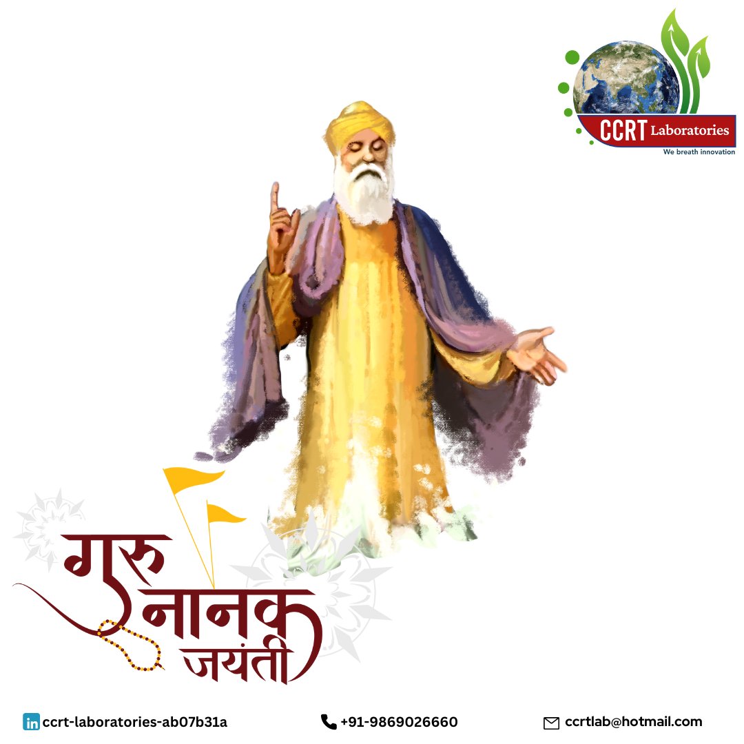CCRT__Lab's tweet photo. Celebrating Guru Nanak Dev Ji’s message of love and peace. 🌼 #GuruNanakJayanti https://t.co/IiHeVlGNTI