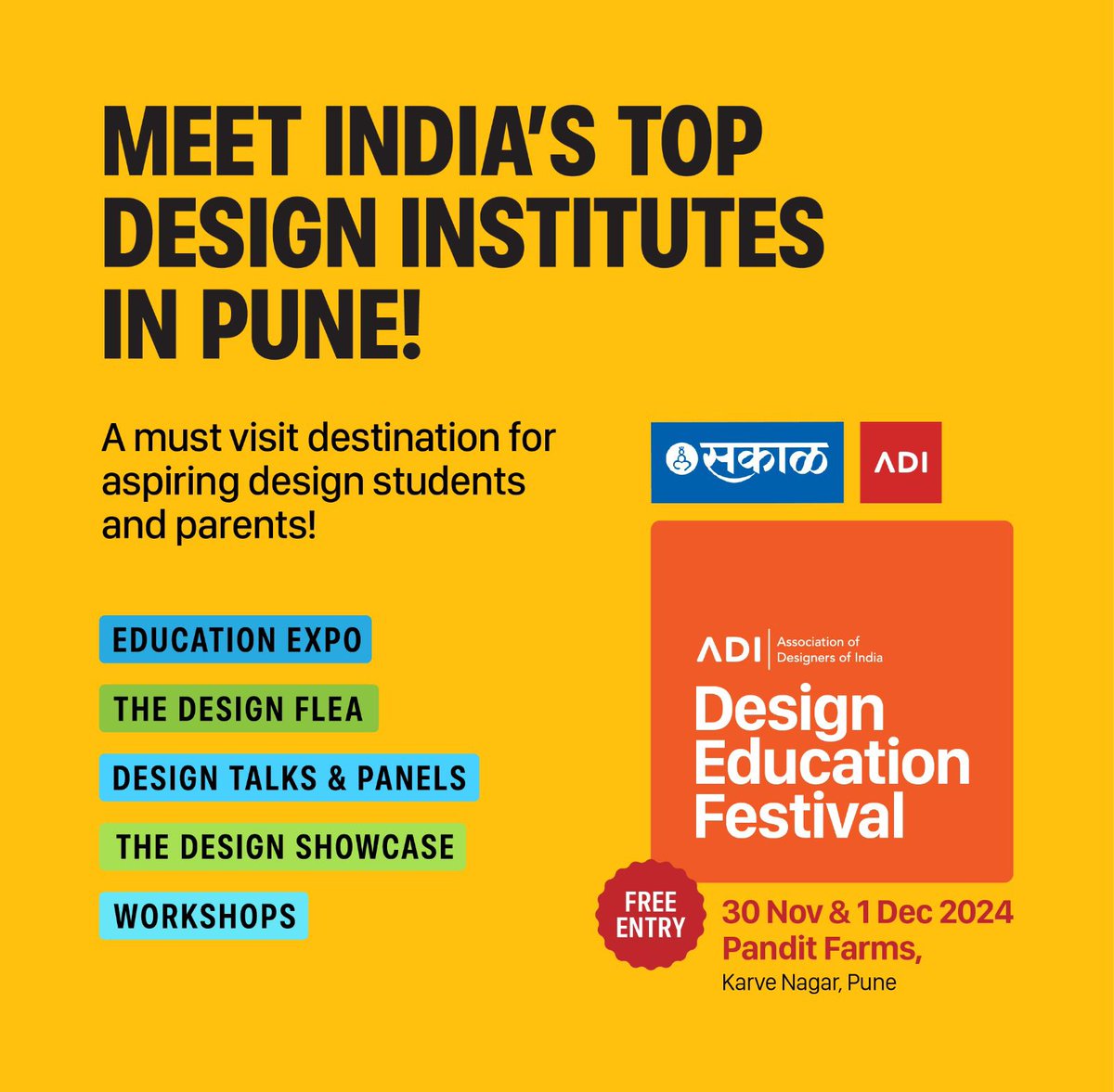 MathaiSamson's tweet photo. Design Education Fair, Pune -30 Nov &amp; 1 Dec 2024 https://t.co/UlLhQE2gQY
