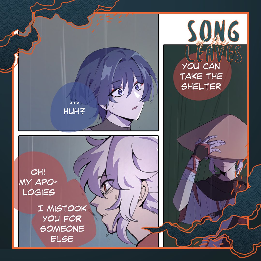 here's a little teaser for my part in <a href="/kzsczine/">Song of the Leaves: A 🍁☂️🍁 Zine | Final Shipping</a> 🍁☂️ ~ >< it's a very short comic!

i feel so honored to be able to join this zine along with amazing artists and writers 😭😭😭😭😭🙏

pre🅾️rders are 🅾️pen until november 30th! o.<

#kazuscara #万スカ