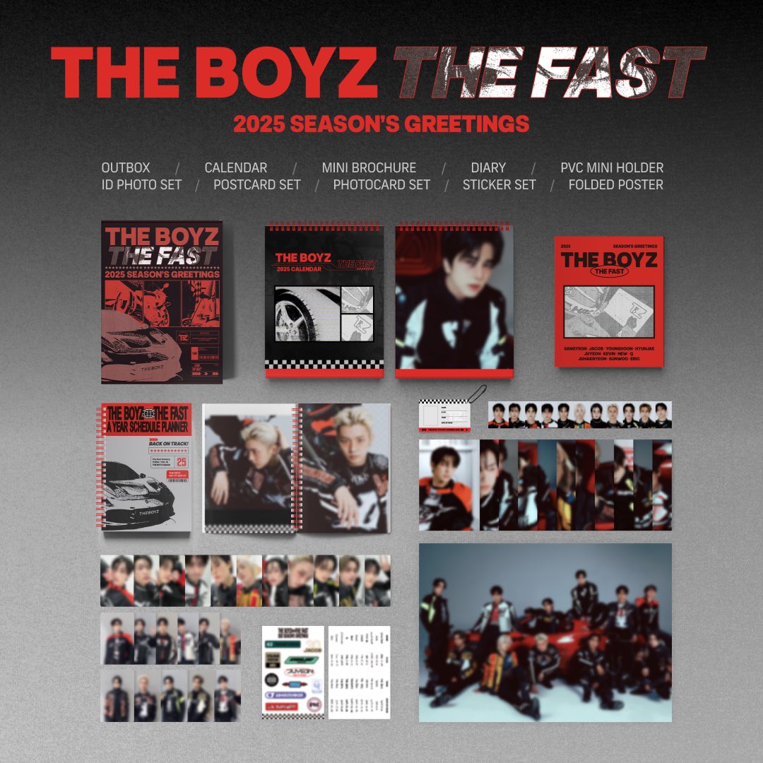 THEBOYZPERU's tweet photo. Hola deobis! 📢

El season’s greetings 2025 THE BOYZ THE FAST ya salió a la venta y pueden comprarlo con descuento gracias a @Ktown4u_com 🏎️🏁

🔗: https://t.co/iEFA5SqqJo https://t.co/MXG1HNZ24x
