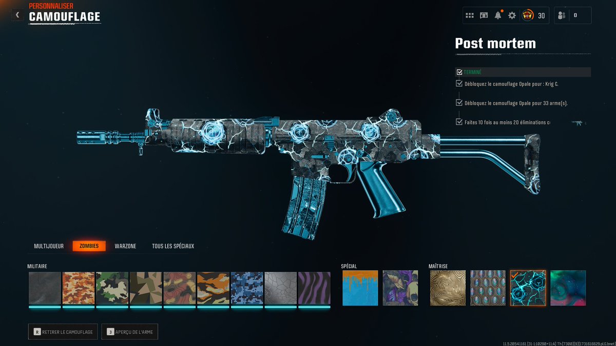 WarlordGamingX's tweet photo. 🔥 Camo Zombie 🔥

Nouvelle AR "Krig-C"

➡️ Or Mystique ✅️
➡️ Opale ✅️
➡️ Post Mortem ✅️
➡️ Nébuleuse ✅️

#BlackOps #BO6 #CallofDuty #BlackOps6 https://t.co/bCcW59ZOuW
