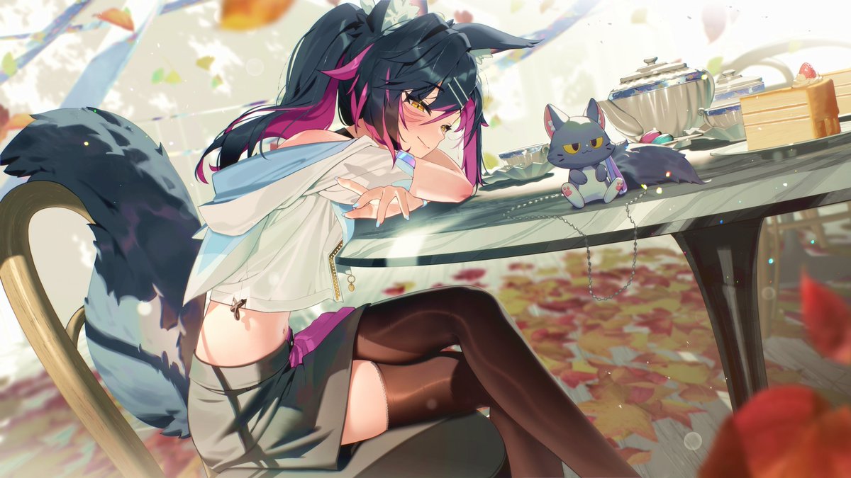 「嗯～～你的眼睛在看哪裡？昨天比較晚睡趴在桌上休息一下等妳而已」
整理電腦完真的有點累，所以我要去睡覺惹
感謝鴉參的繪製 <a href="/syh3iua83/">ISANA</a>