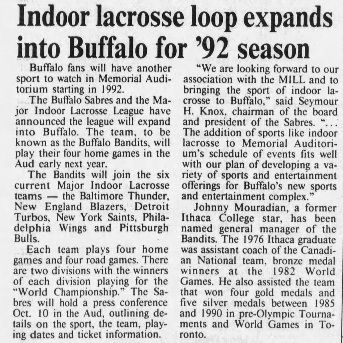 NLL History tweet media