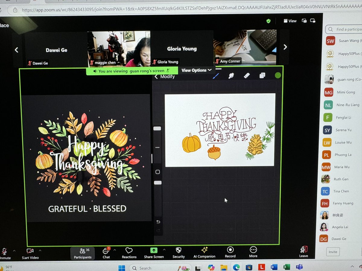 Happy50plusFnd's tweet photo. 🍁@Happy50plusFnd members celebrate the festive season with generous and loving spirits
🦃Our free “Happy Art with Rachel” class tonight, members created #Thanksgiving2024 cards to send to Solo Agers; perfect for spreading warmth & holiday wishes
#ThanksgivingCard #olderadults https://t.co/MWxqqnCJrT