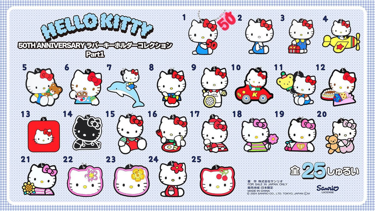 ⚠️新作カプセルトイ【予告】📣🆕／ 「ハローキティ 50TH ANNIVERSARY