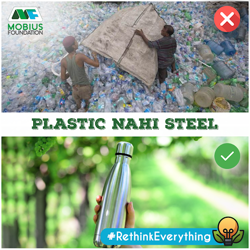 themobiusfound's tweet photo. Buying a reusable steel water bottle will benefit your health, environment, and wallet. 
So, do yourself and the world a favour and grab a steel water bottle today!

#MobiusFoundation #RethinkEverything #SayNoToPlastic #Plastic https://t.co/MIwom8mp1H