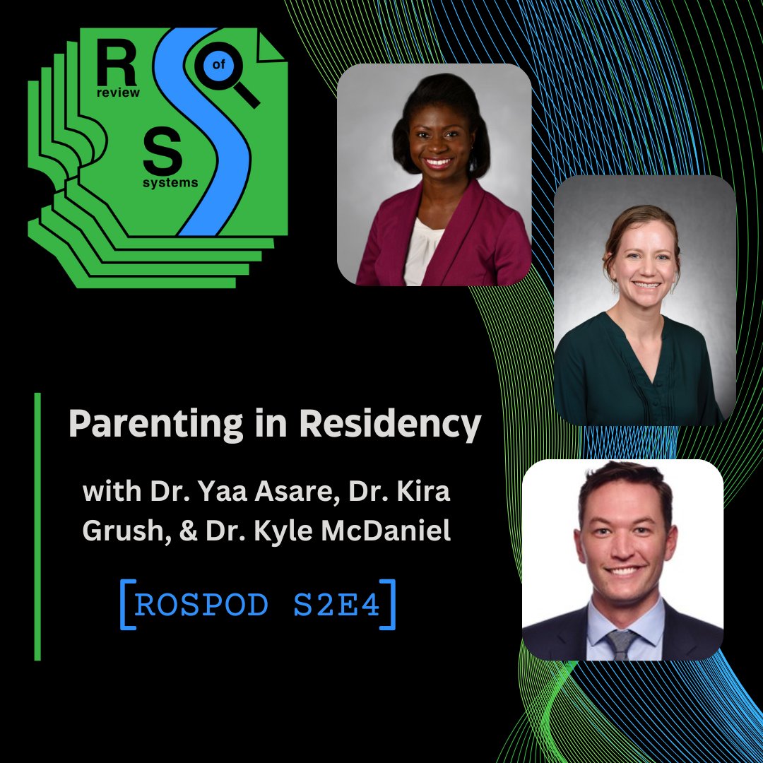 ros_pod's tweet photo. In this episode we discuss the challenges and rewards of parenting during medical training with special guests Dr. Yaa Asare, Dr. Kira Grush, &amp; Dr. Kyle McDaniel. https://t.co/9awnDpEkdm