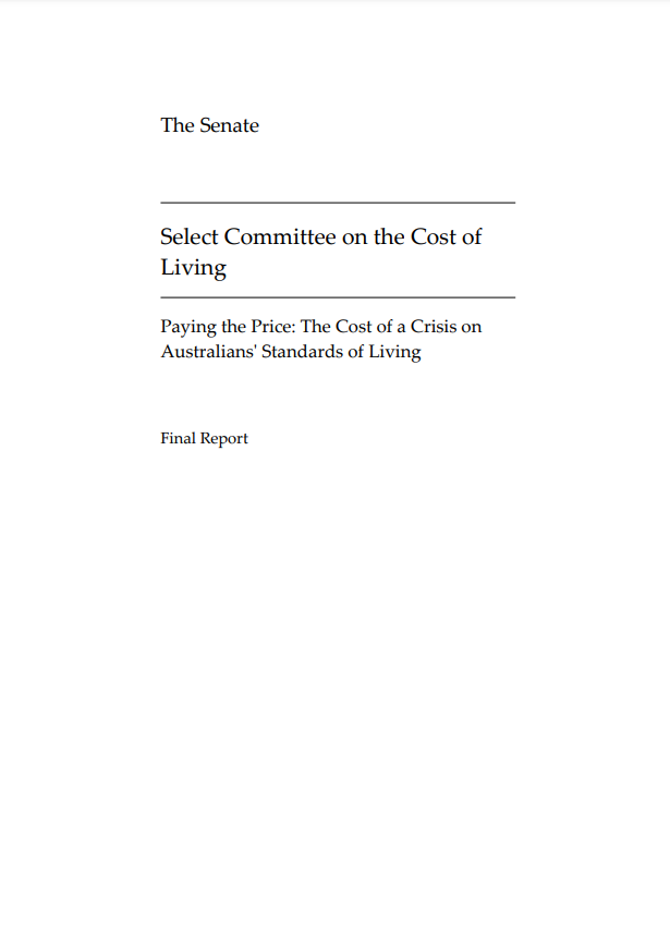 JUST RELEASED: Paying the price: the cost of a crisis on Australians' standards of living ➡️ apo.org.au/node/329014 <a href="/Aust_Parliament/">Australia</a>

This examination of the economic pressures facing Australians recommends sweeping policy changes to alleviate the growing cost-of-living crisis