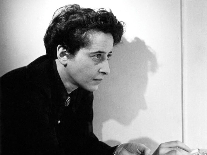 Samantharhill's tweet image. &quot;Totalitarianism in power invariably replaces all first-rate talents, regardless of their sympathies, with those crackpots and fools whose lack of intelligence and creativity is still the best guarantee of their loyalty.&quot;

— Hannah Arendt