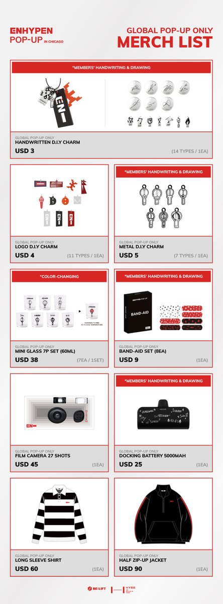 𝐄𝐍𝐇𝐘𝐏𝐄𝐍 𝐏𝐎𝐏-𝐔𝐏 𝐢𝐧 𝐂𝐇𝐈𝐂𝐀𝐆𝐎 📢MERCH LIST Have a