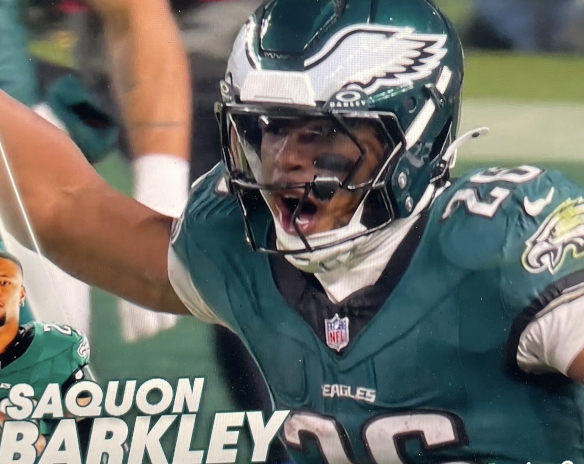 The Eagles had 228 rushing yards.

118 rushing yards in the fourth quarter. Saquon Barkley alone had 77 rushing yards in the fourth quarter. Best Rushing team in the NFL over the 6 game win streak averaging around 200 rushing yards/game