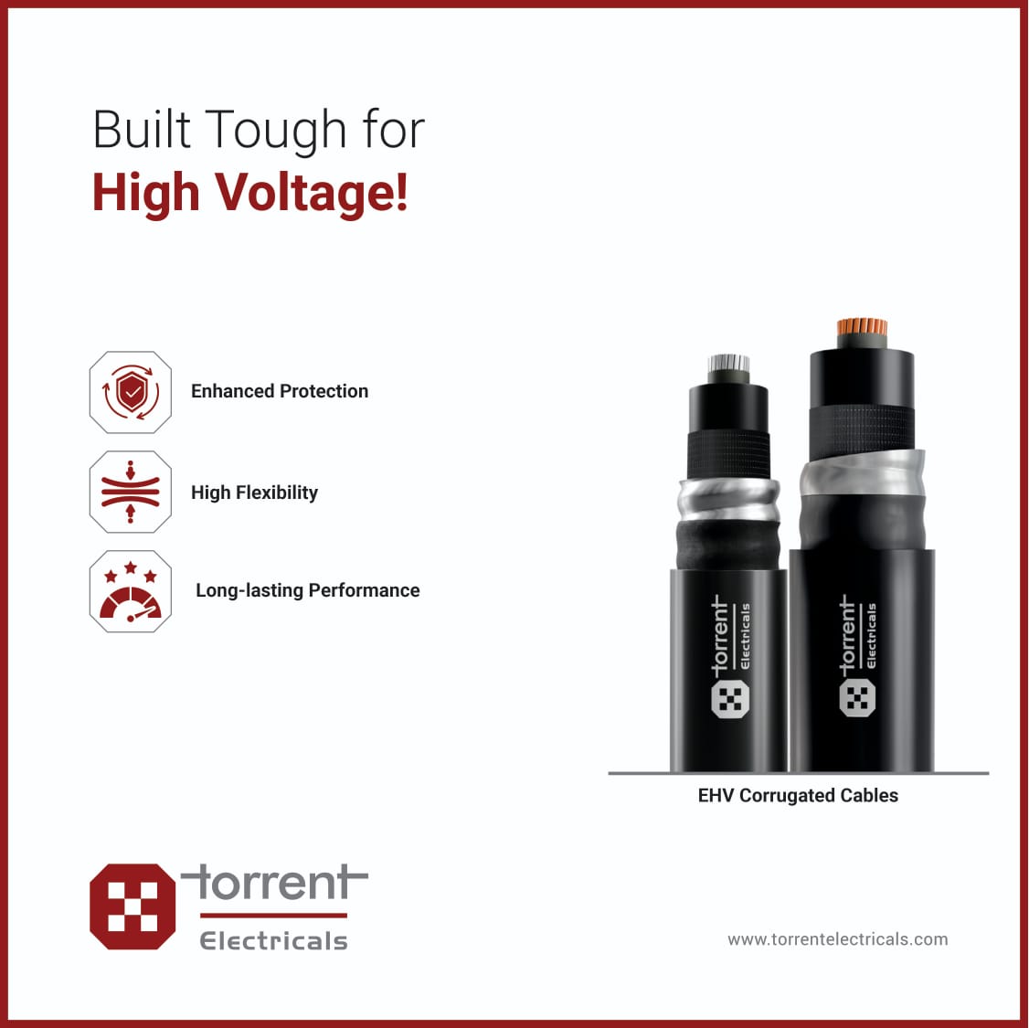TorrentElectric's tweet photo. Power up with strength that lasts! Discover our EHV Cable with Corrugated Sheath, designed for unmatched durability, flexibility, and protection.

Key Features:
Enhanced Protection
High Flexibility
Long-lasting Performance

#EHVcables #CorrugatedSheath #TEL #Torrent https://t.co/ERXO9drETn