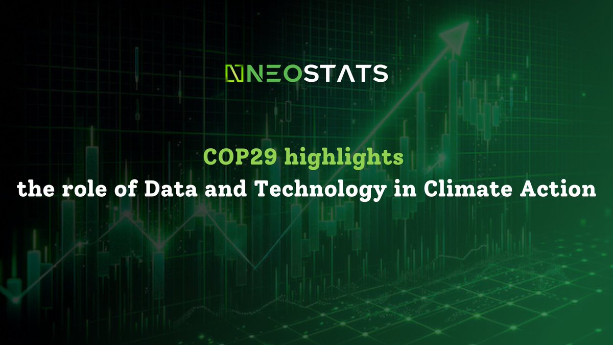 Neo_Stats's tweet photo. COP29 highlights: The role of Data and Technology in Climate Action.

#Neostats #COP29 #ClimateAction #DataForClimate #ClimateData #Innovation https://t.co/EKMEIEmc8p