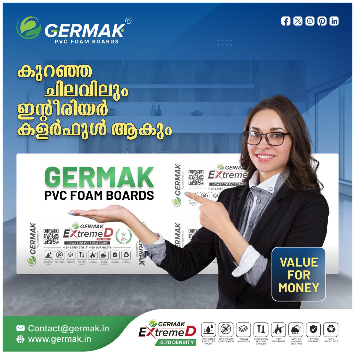 GermakPVCBoards's tweet image. 🏡കുറഞ്ഞ ചിലവിലും ഇൻ്റീരിയർ കളർഫുൾ ആകും! 

germak.in

#ColorfulInteriors #AffordableDesign #PVCFoamBoards #DurableMaterials #HomeRenovation #EcoFriendlySolutions #VibrantSpaces #LowMaintenance #InteriorDesign #GermakPVCBoards #SustainableInteriors