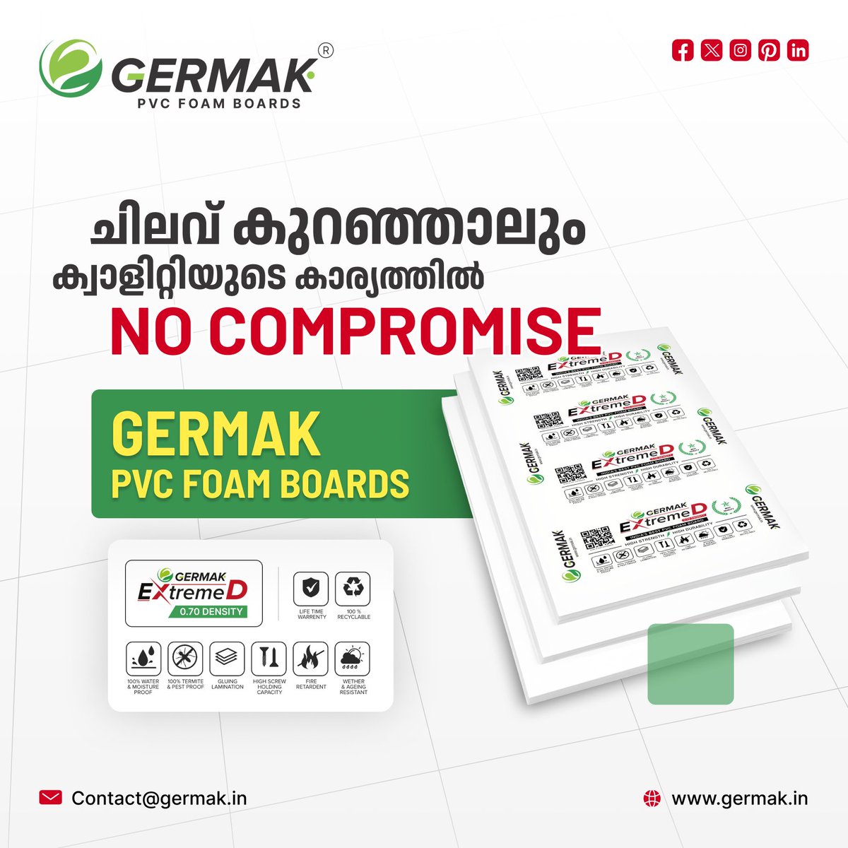 GermakPVCBoards's tweet image. 🏡ചിലവ് കുറഞ്ഞാലും ക്വാളിറ്റിയുടെ കാര്യത്തിൽ NO COMPROMISE!

germak.in

#AffordableDesign #PVCFoamBoards #DurableMaterials #SustainableSolutions #LowMaintenance #HomeRenovation #QualityInteriors #EcoFriendlyDesign #InteriorInnovation #GermakPVCBoards