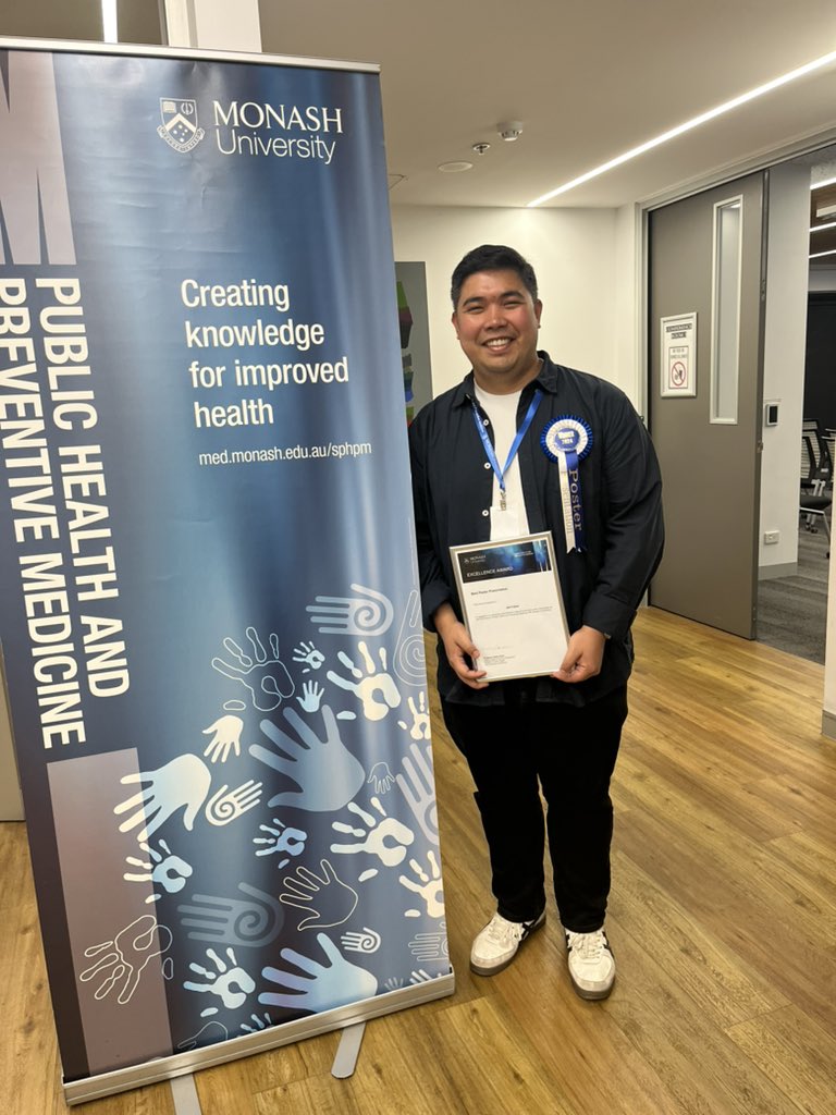 Cathy Mihalopoulos (@cathymihalopou1) on Twitter photo So proud of our Monash University Health Economics Group (MUHEG) PhD students, presenting at the Monash Public Health and Preventive Medicine PhD Student Conference. They all presented expertly and Jan Faller won best poster!! 👏
<a href="/Monash_SPHPM/">Monash Public Health</a> <a href="/yaredbeleteb2/">Yared Belay</a> @TanNguyenDEXCL So proud of our Monash University Health Economics Group (MUHEG) PhD students, presenting at the Monash Public Health and Preventive Medicine PhD Student Conference. They all presented expertly and Jan Faller won best poster!! 👏
<a href="/Monash_SPHPM/">Monash Public Health</a> <a href="/yaredbeleteb2/">Yared Belay</a> @TanNguyenDEXCL