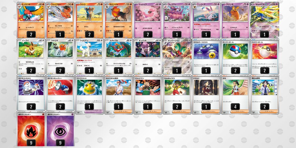 スタートデッキGenerationsのデッキリスト ・ディアルガex・ルカリオex