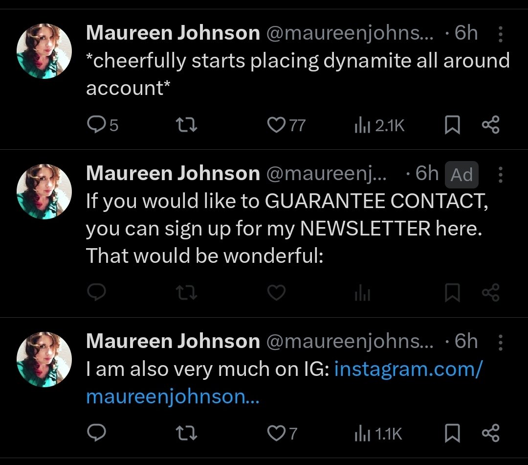 confusedlook's tweet photo. @maureenjohnson I keep getting random tweets from my follows showing as ads. The place is falling apart!! https://t.co/O7V1PgRyzo